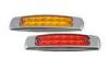 IP66 Oval LED Truck Side Marker Light 12PCS , Red or Amber DC 12V - DC 24V