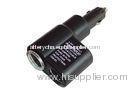 12V Dual usb car charger cigarette lighter adapter , Black and ABS