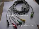 3 / 5 leads Fukuda Denshi ECG Patient Cable , IEC / AHA Clip / Snap end