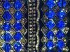 Water Soluble Sequin Embroidered Fabric , Embroidered Mesh Fabric