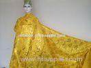 Gloden Yellow Organza Lace Fabric For Evening Dress