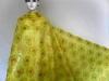 Embroidered Yellow Organza Lace Fabric For Womens Garment