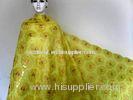 Embroidered Yellow Organza Lace Fabric For Womens Garment