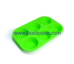 6 cavities cap shaped silicone cake baking molds