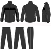 Black Half Jacket Zip Autumn Winter Sports Track Suit With Customized Embroidery Logos