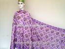 Grape Purple Korean Lace Fabric Stretch , Wedding Dress Lace Fabric
