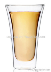 Hand Blown Double Wall Beer Glasses