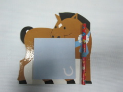 carton self-stickers/memopad with magnet with pen