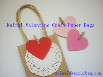 Custom Valentine kraft bags-KR0825