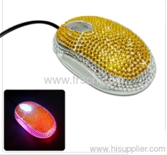 Shining jewelled computer bling mouse
