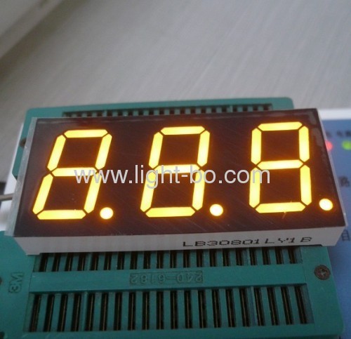 Super red 0.8-inch 3 digit 7 segment led display common cathode for Instrument Panel