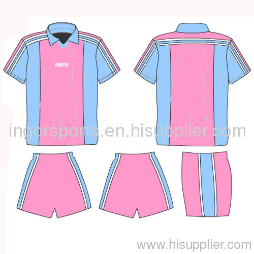 Personalized Sublimated Soccer Uniforms Jerseys And Shorts With Collar