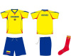 Team Customized Short Sleeve Sportswear Soccer Set With Jerseys Shorts Socks 3 In1