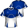 Blue / White Custom Football Jerseys Sportswear, Soccer Team Uniforms For Kids