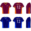 Maroon / Navy Blue Odm Youth Soccer Shirts With Clima, Sublimation Football Team Jersey