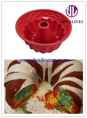 hot red bakeware silicone budnt cake molds