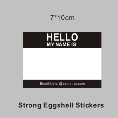 High Quality Strong Adhesive Blank Eggshell Sticker,Tamper Evident Destructive Vinyl Security Label For Warning Use