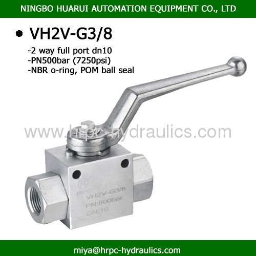 female bsp thread 2 way full port stainless steel ball valves high pressure 500bar