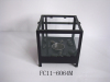 Black metal oil lamp candle holder hurricane lantern