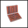 110pcs of Taps and Dies set 35pcs round dies, 70pcs taps,2pcs dies stock, 2pcs taps wrench, 1pc T type wrench