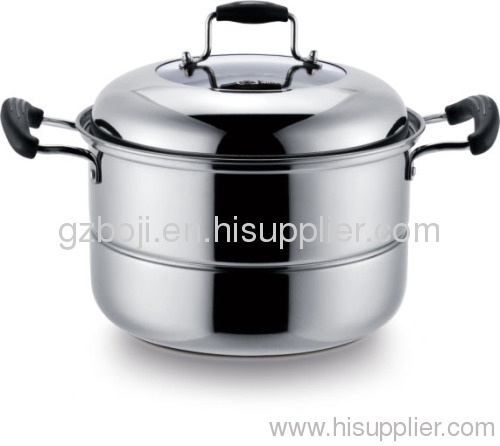 Korean style stainless steel steamer pot