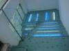 Light Blue Anti Slip Glass Stair Treads, Shock Resistant Anti Skid Laminated Glass