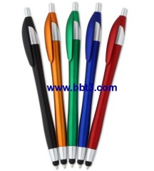 Promotional slim plastic ballpen with stylus point