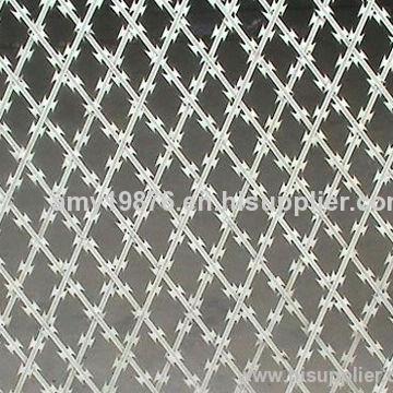 Barbed Razor Wire and Netting, Coated, Stainless Steel, Galvanized