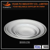 Melamine round plain design cheap white plates