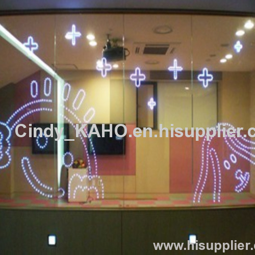 Safety led glass, flashing glass, led light with glass for curtain wall