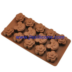 Deep intricate desinged silicone chocolate molds with 14 cavities