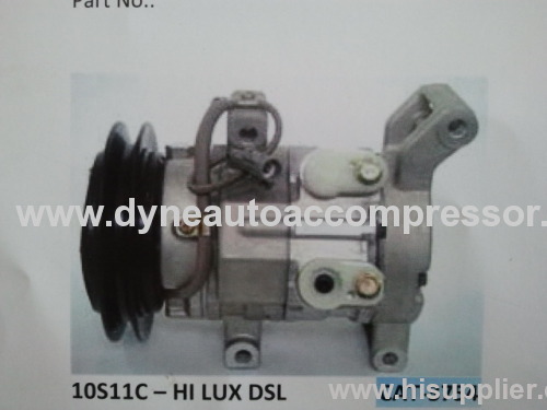 Auto AC compressor for TOYOTA HILUX DLS R134A 110MM PV7