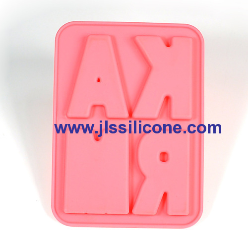 Letters silicone chocolate molds with 4 cavities