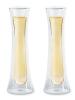 Inside-out double wall Glass Champagne Flute