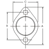 Stamped steel zinc plated mounting flange