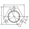 Triangular 3-Bolt Hole Self-Aligning Mounting Flanges