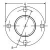 4-Bolt Hole Round Self-Aligning Mounting Flanges