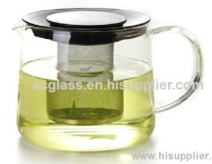 Elegant Hand Made Glass Tea Pot