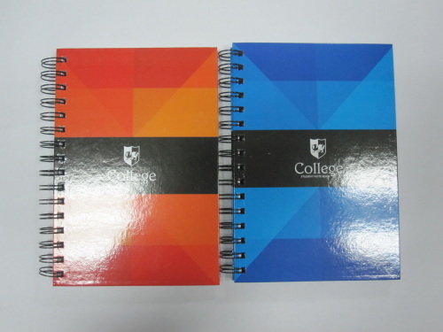 A5 2 subject spiral notebook/college notebook with cutting line