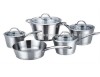 Food grade stainless steel cookware set 9pcs