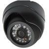 D1 / CIF Black Night Vision Dome Camera Varifocal BNC , 0 Lux