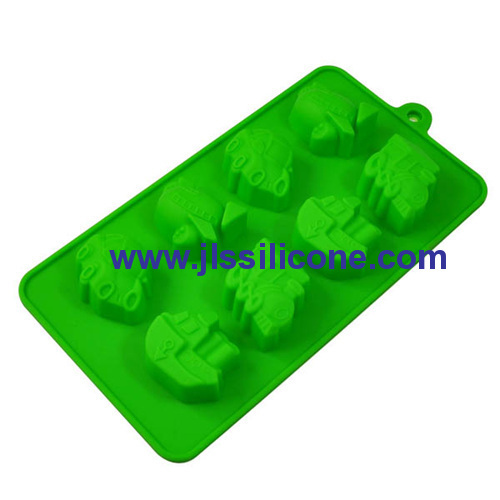 8 cavity mini car silicone chocolate molds