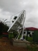 3.7 meter parabolic satellite dish antenna