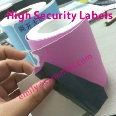High Security Tamper Evident Label Materials,Personal Unique Security Tamper Proof Label Materials,Security Labels