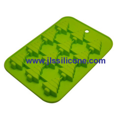 12 cavity christmas tree silicone chocolate molds