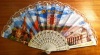 New Retro Spanish Folding Hand Fan Decorative Design Chrysanthemum Flowers With Lace, YFK659B