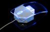 New colored novelty arrow shaped led optical transparent mouse