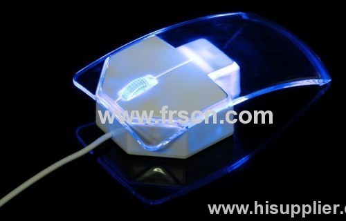 New colored novelty arrow shaped led optical transparent mouse