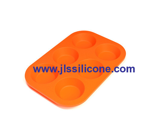 6 cavity round bakeware silicone baking pan