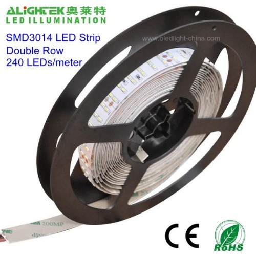 Double Line SMD 3014 Flexible LED strip light 240 led/meter 1200 LEDs/roll